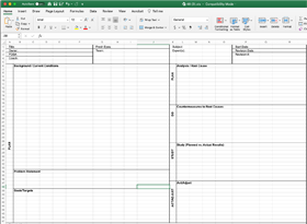 Problem Solving Template Excel
