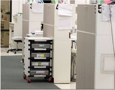 supply cart to replenish dental supplies