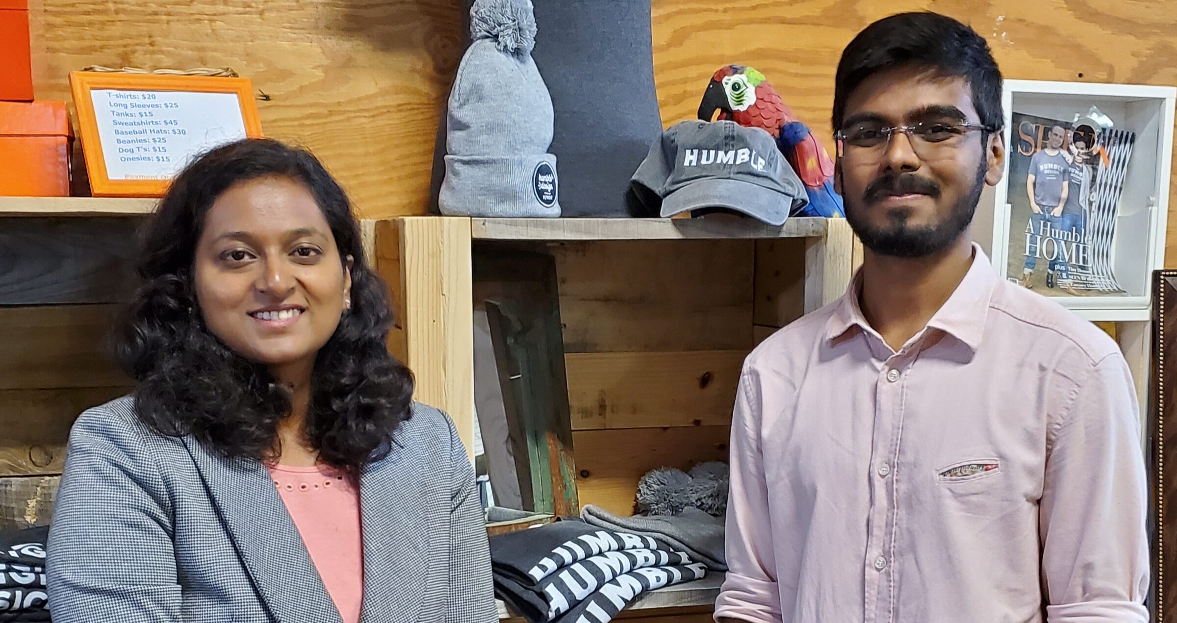 Monisha Vasudeva and Sagar Bajaj, first to work at Humble Design Detroit as JPW Fund interns.