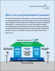 Lean Transformation Framework Worksheet cover
