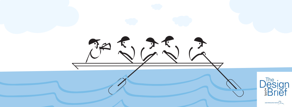 ROWERS rowing in different directions