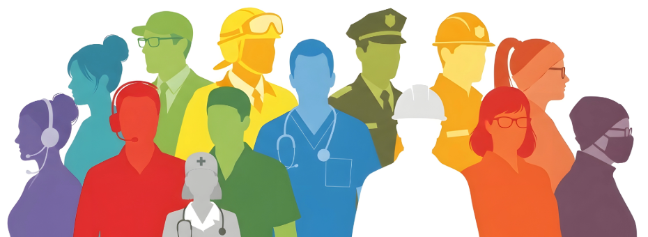 outlines people of different professions