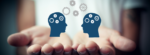hands holding profile images with gears being shared to coney knowledge transfer